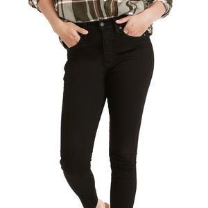 MADEWELL 10-Inch High Waist Skinny Jeans (Black Frost) Size: 25 NWT!